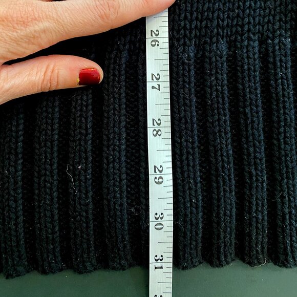 🖤 Black Knit Sweater Dress – Cotton and Cashmere Mini - S - Picture 10 of 10